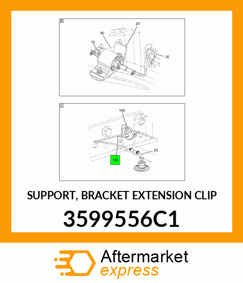 SUPPORT, BRACKET EXTENSION CLIP 3599556C1