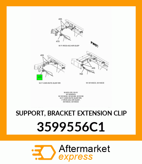 SUPPORT, BRACKET EXTENSION CLIP 3599556C1