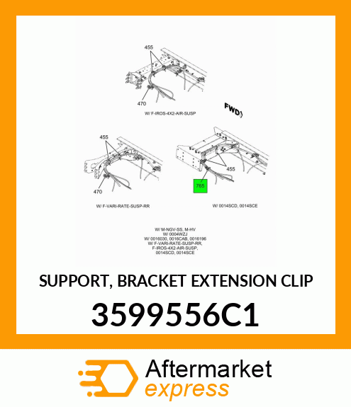 SUPPORT, BRACKET EXTENSION CLIP 3599556C1