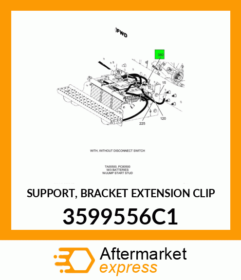 SUPPORT, BRACKET EXTENSION CLIP 3599556C1