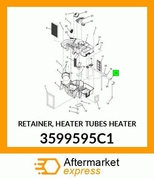 RETAINER, HEATER TUBES HEATER 3599595C1