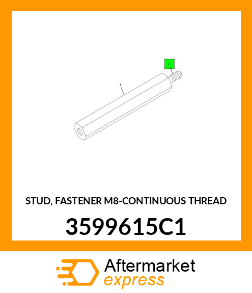 STUD, FASTENER M8-CONTINUOUS THREAD 3599615C1