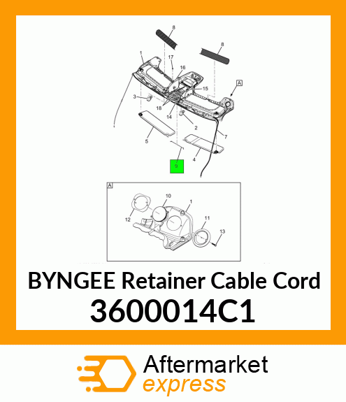 BYNGEE Retainer Cable Cord 3600014C1