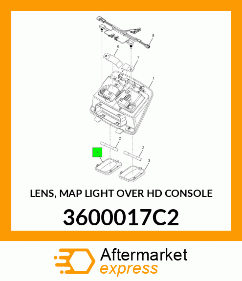 LENS, MAP LIGHT OVER HD CONSOLE 3600017C2