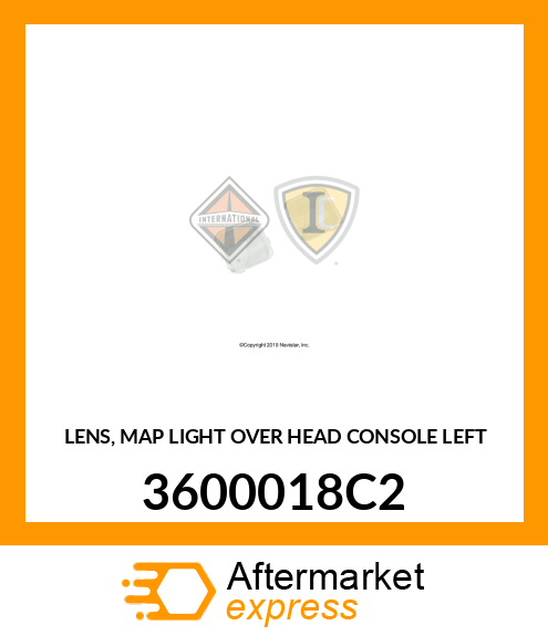 LENS, MAP LIGHT OVER HEAD CONSOLE LEFT 3600018C2