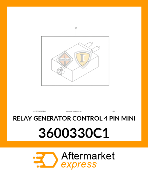 RELAY GENERATOR CONTROL 4 PIN MINI 3600330C1
