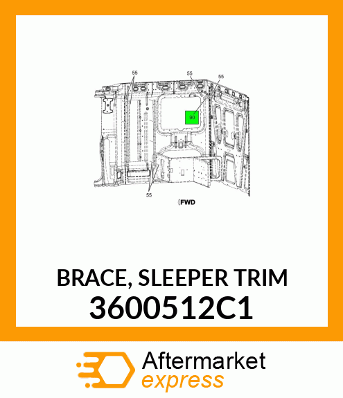 BRACE, SLEEPER TRIM 3600512C1