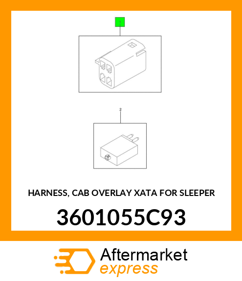 HARNESS, CAB OVERLAY XATA FOR SLEEPER 3601055C93