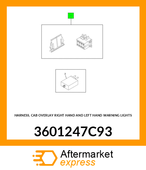 HARNESS, CAB OVERLAY RIGHT HAND AND LEFT HAND WARNING LIGHTS 3601247C93