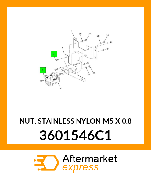 NUT, STAINLESS NYLON M5 X 0.8 3601546C1