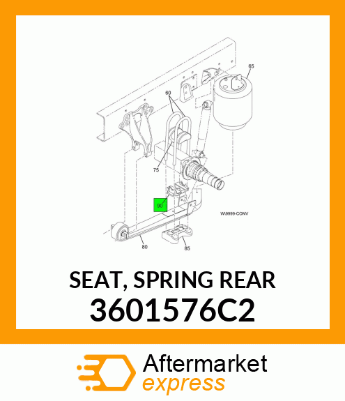 SEAT, SPRING REAR 3601576C2
