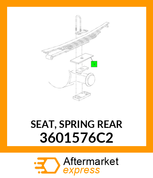 SEAT, SPRING REAR 3601576C2