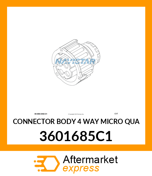 CONNECTOR BODY 4 WAY MICRO QUA 3601685C1