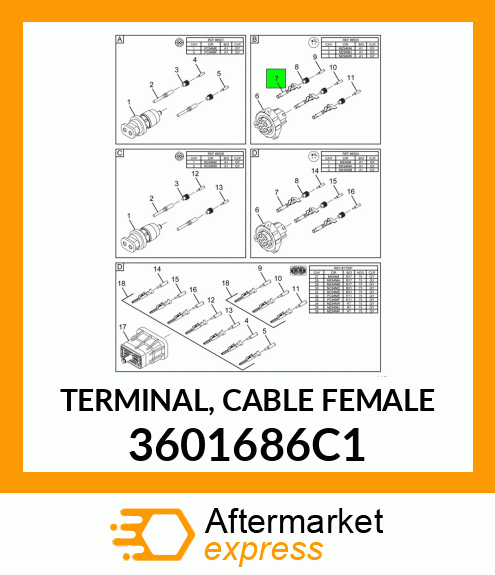 TERMINAL, CABLE FEMALE 3601686C1