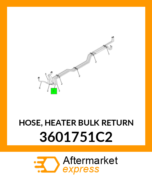 HOSE, HEATER BULK RETURN 3601751C2