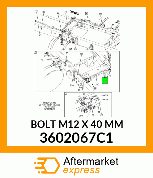BOLT M12 X 40 MM 3602067C1