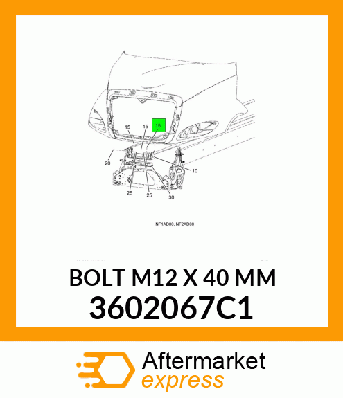 BOLT M12 X 40 MM 3602067C1