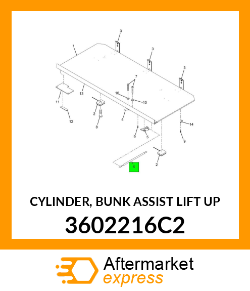 CYLINDER, BUNK ASSIST LIFT UP 3602216C2