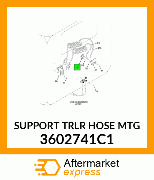 SUPPORT TRLR HOSE MTG 3602741C1