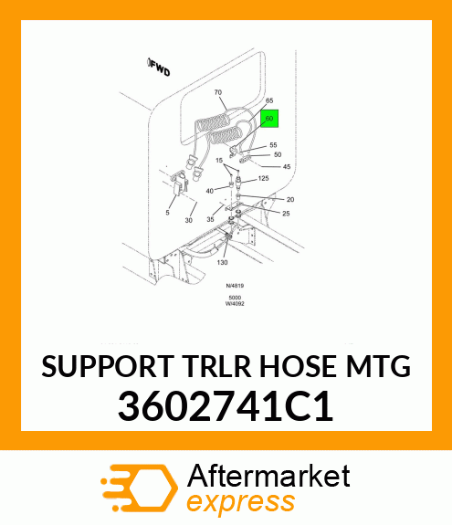 SUPPORT TRLR HOSE MTG 3602741C1