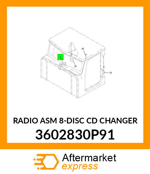 RADIO ASM 8-DISC CD CHANGER 3602830P91