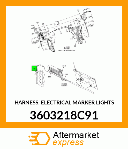 HARNESS, ELECTRICAL MARKER LIGHTS 3603218C91