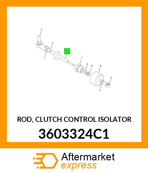ROD, CLUTCH CONTROL ISOLATOR 3603324C1