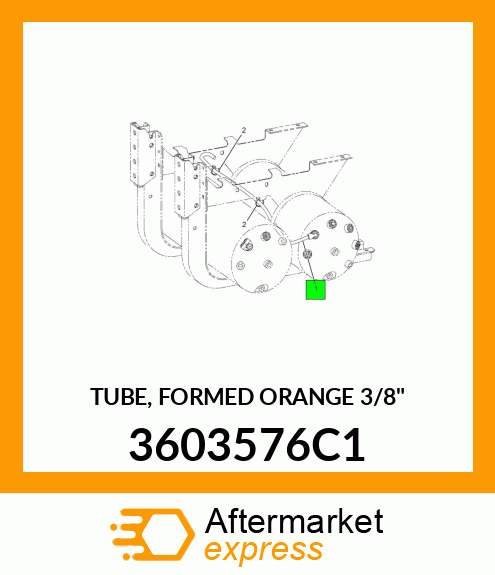 TUBE, FORMED ORANGE 3/8" 3603576C1