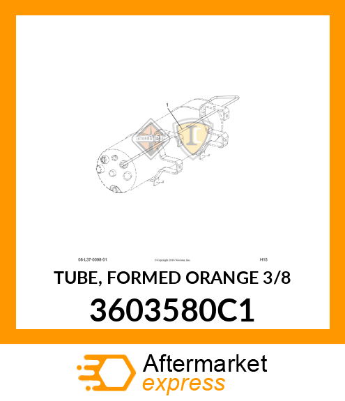 TUBE, FORMED ORANGE 3/8" 3603580C1