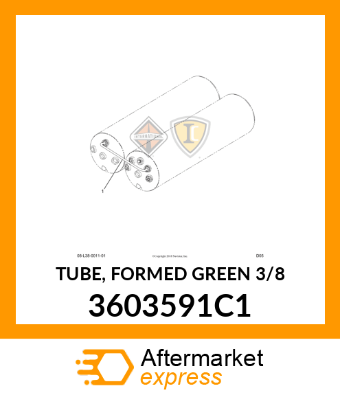 TUBE, FORMED GREEN 3/8" 3603591C1