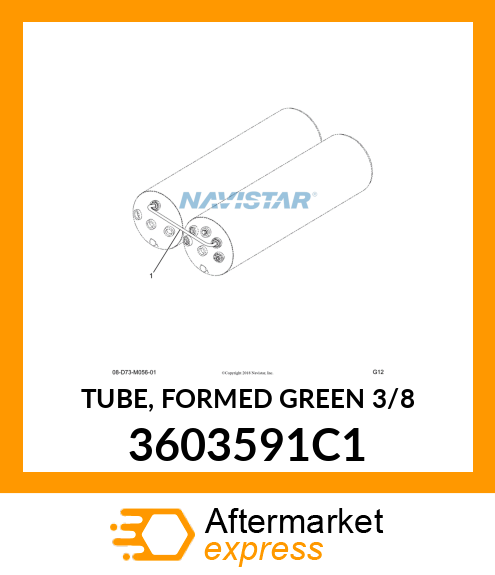 TUBE, FORMED GREEN 3/8" 3603591C1