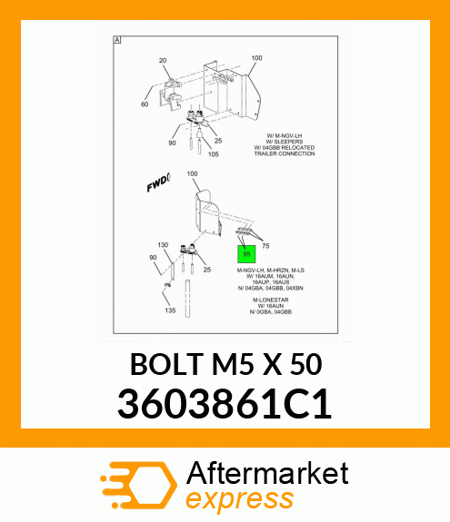 BOLT M5 X 50 3603861C1