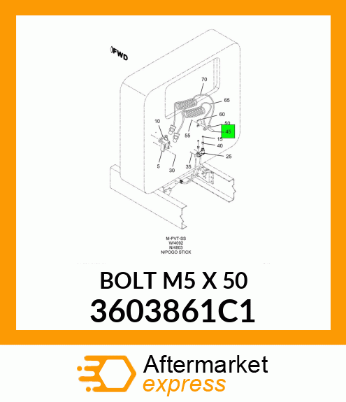 BOLT M5 X 50 3603861C1