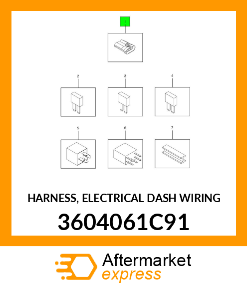 HARNESS, ELECTRICAL DASH WIRING 3604061C91