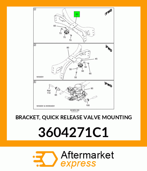 BRACKET, QUICK RELEASE VALVE MOUNTING 3604271C1