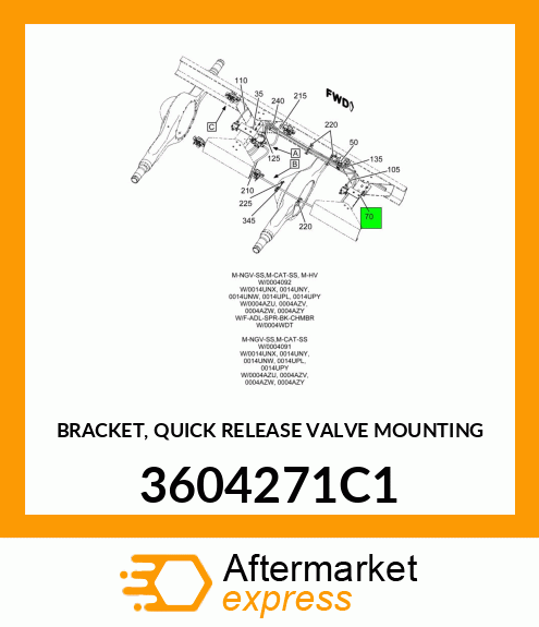 BRACKET, QUICK RELEASE VALVE MOUNTING 3604271C1