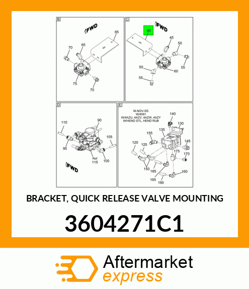 BRACKET, QUICK RELEASE VALVE MOUNTING 3604271C1