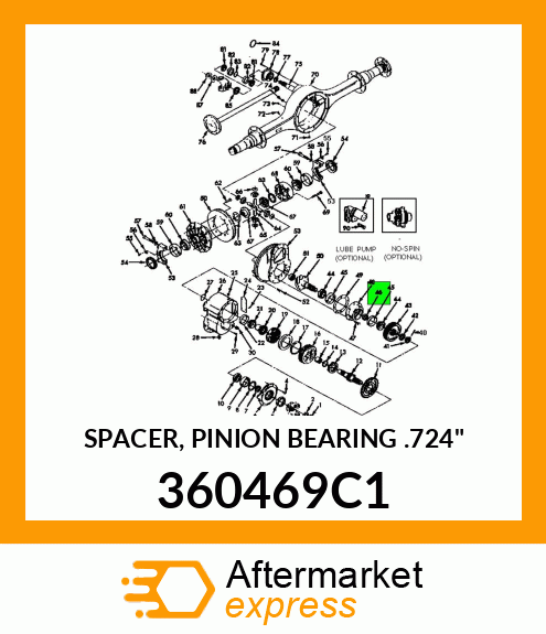 SPACER, PINION BEARING .724" 360469C1