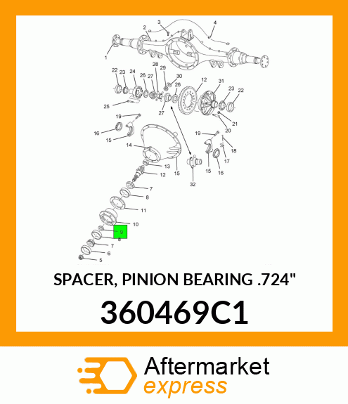 SPACER, PINION BEARING .724" 360469C1