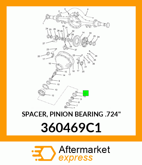 SPACER, PINION BEARING .724" 360469C1