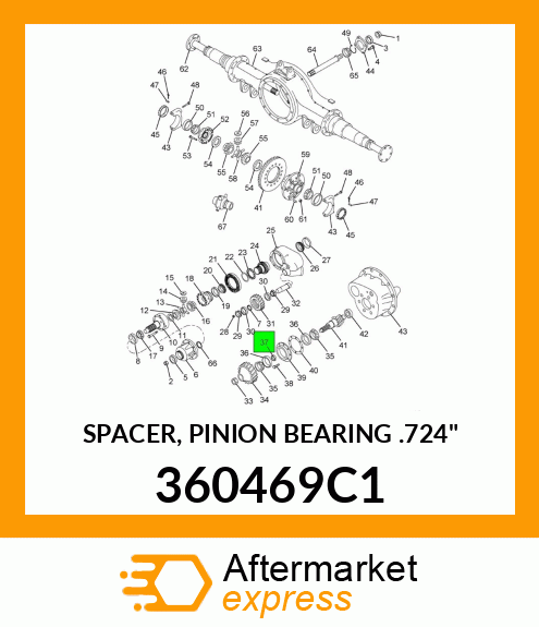 SPACER, PINION BEARING .724" 360469C1