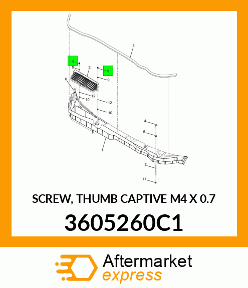 SCREW, THUMB CAPTIVE M4 X 0.7 3605260C1