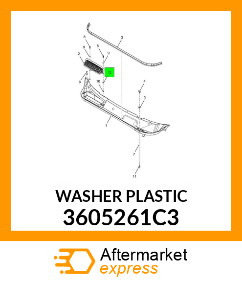 WASHER PLASTIC 3605261C3