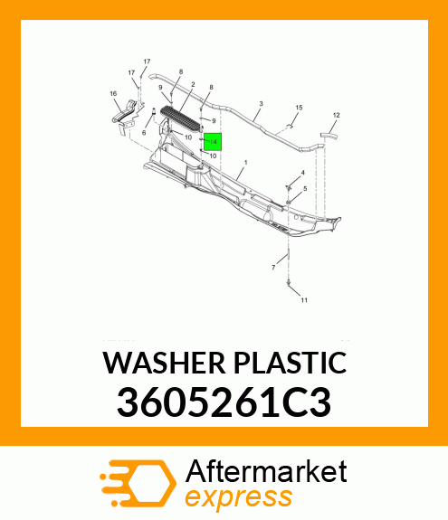 WASHER PLASTIC 3605261C3