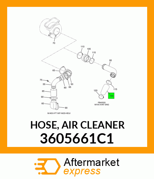 HOSE, AIR CLEANER 3605661C1