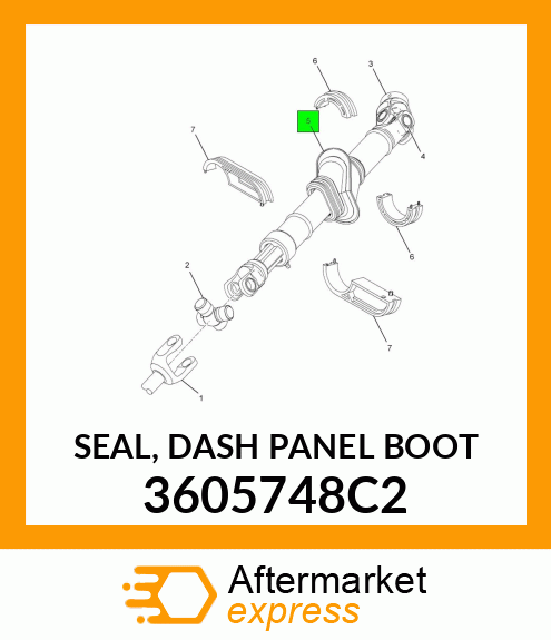 SEAL, DASH PANEL BOOT 3605748C2