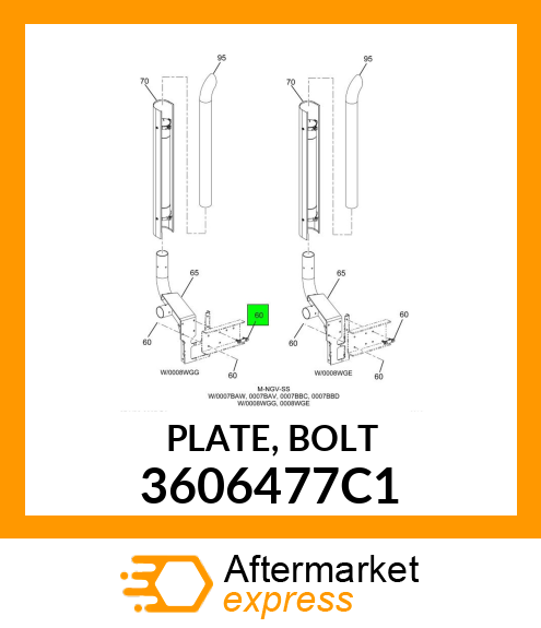 PLATE, BOLT 3606477C1