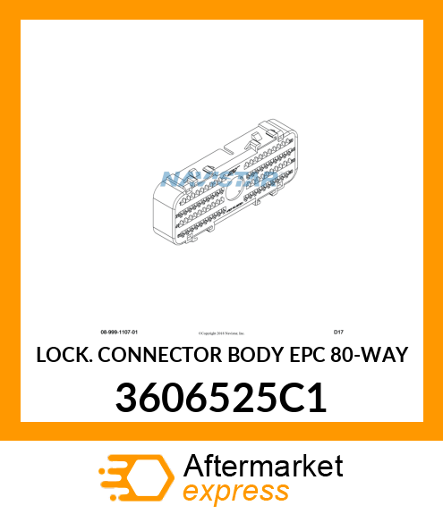 LOCK CONNECTOR BODY EPC 80-WAY 3606525C1