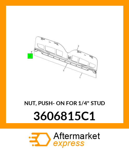 NUT, PUSH- ON FOR 1/4" STUD 3606815C1