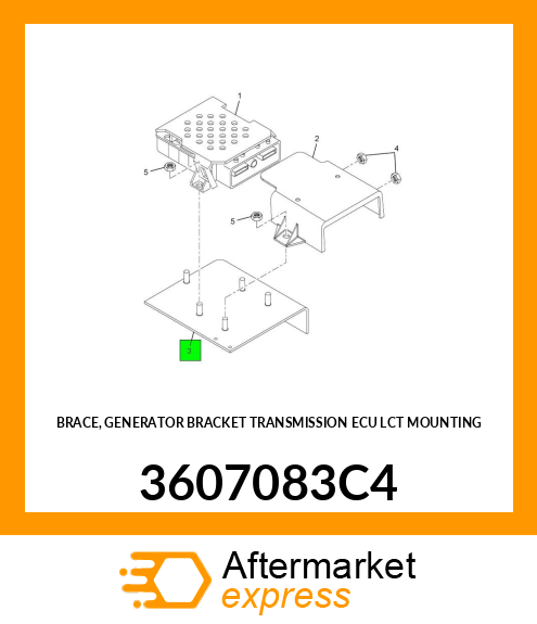 BRACE, GENERATOR BRACKET TRANSMISSION ECU LCT MOUNTING 3607083C4